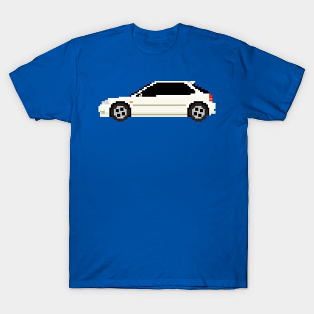 Honda Civic EK Pixelart T-Shirt by retsbor10@comcast.net